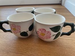 Villeroy & Boch Wildrose  6 Kaffeetassen + 7 Unterteller