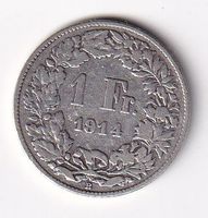 Schweiz 1 Franken 1914 rar