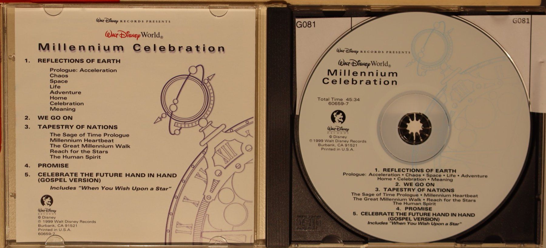 CD: Walt Disney-World – Millenium Celebration – Usato da Luzern venduto da CONTENTI 1