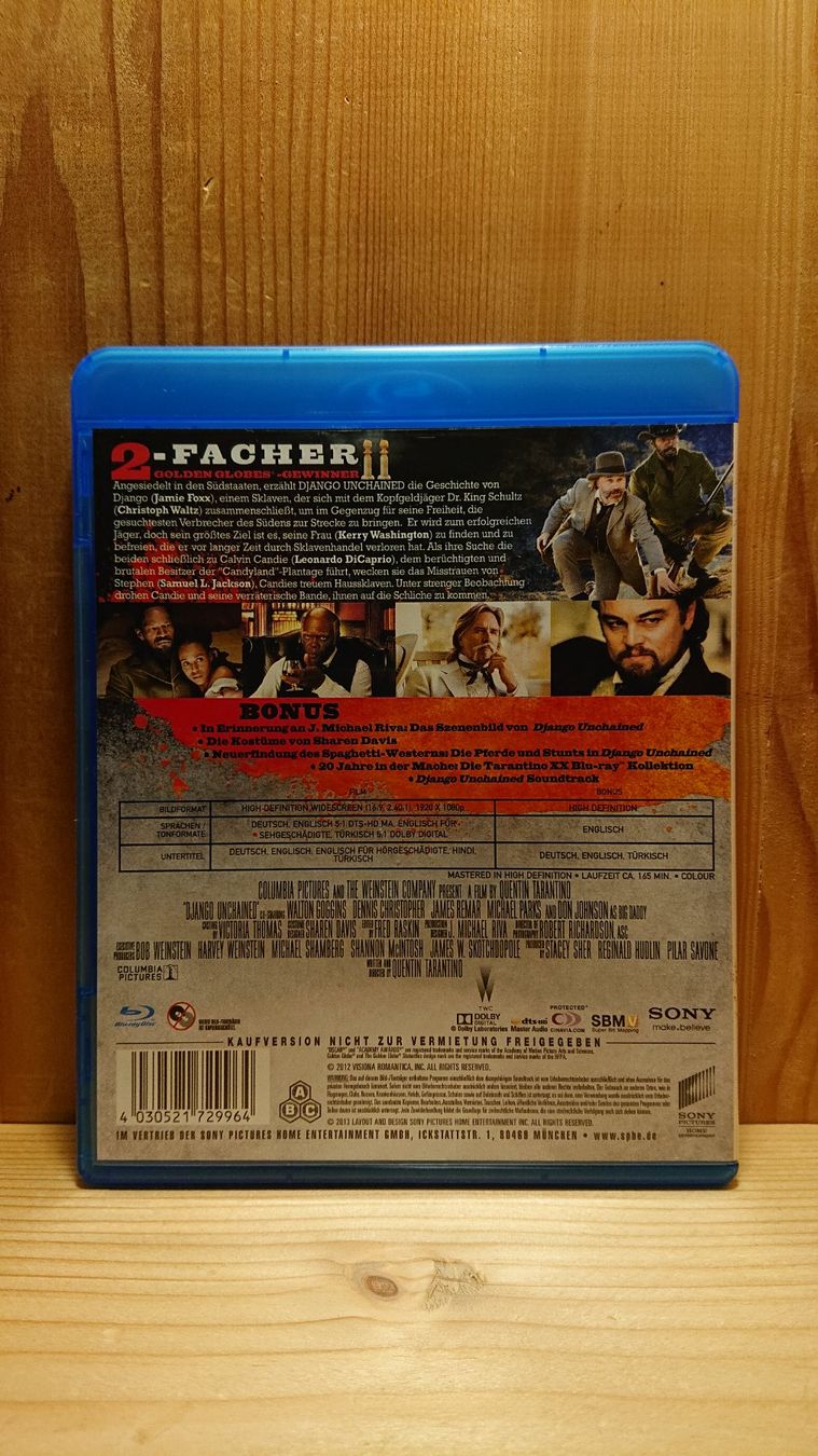 Tutti i DVDs: DJANGO Unchained Blu-Ray mit Leonardo DiCaprio – Usato da Wilderswil venduto da Exebub 1