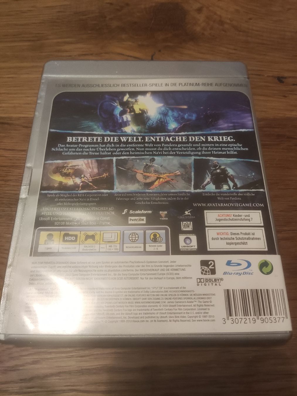 Sony Spiele: Avatar: Das Spiel - Platinum Edition - Playstation 3 – Gebraucht aus Oberembrach von giu_7ksd 1