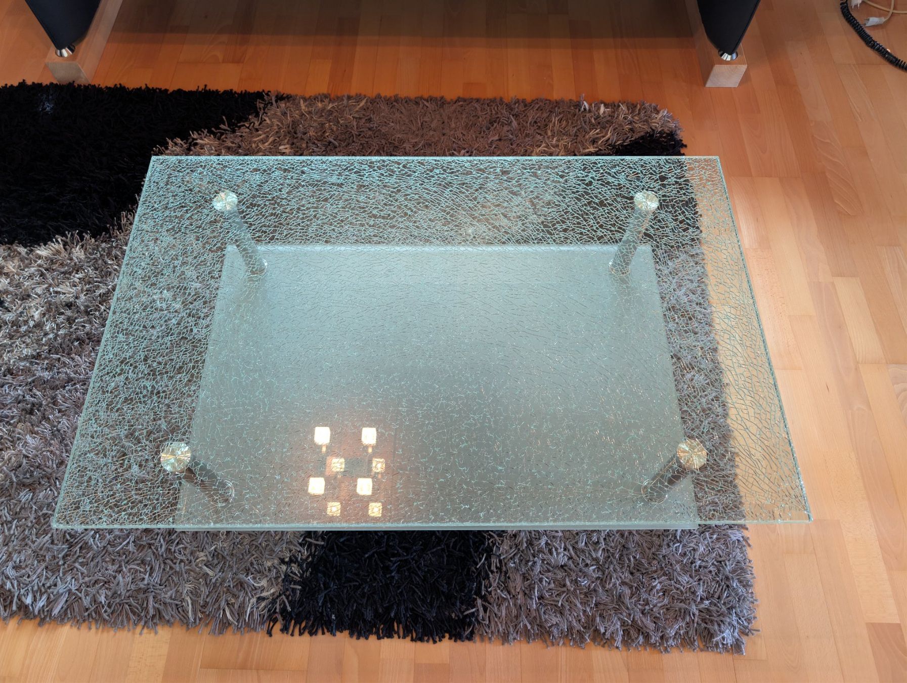 Tische: Couchtisch Glas Metall Gestell – Gebraucht aus Wald AR von Need2speed