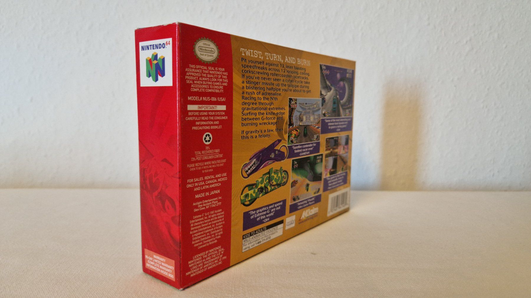 Nintendo Giochi: extreme-G - Nintendo 64 - OVP – Usato da Pfäffikon ZH venduto da Zibbelzabbel 2