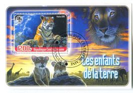 Block "Tiger & Löwe". Zentralafrikanische Republik