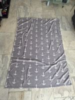Kuschelige Fleecedecke mit Anker-Muster, 140x190 cm