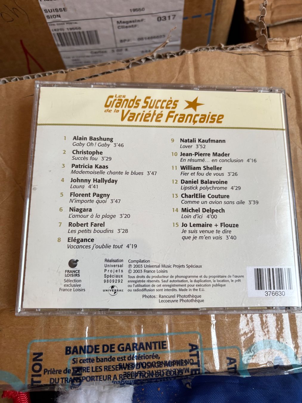 CDs: Cd les grands succès de la variété française – Gebraucht aus Grône von natatou 1