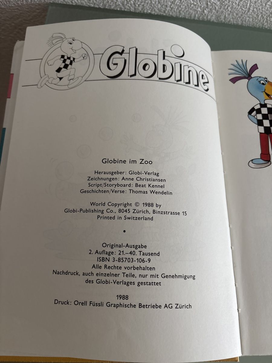 Libri: Globine im Zoo 1988 – Usato da Chur venduto da copino 1
