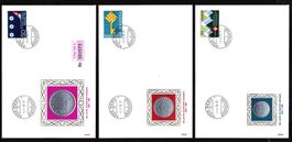 8 Sonder-Briefe mit Abbildungen je einer Schweizer Münze rar