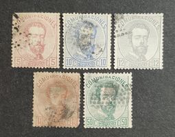 Spanien 1872-73, König Amadeo, gestempelte