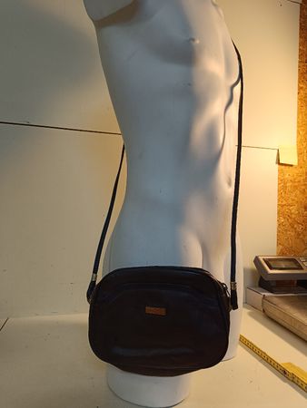 HCL Handtasche, braunes Leder, zeitloser, Vintage. (nov246)