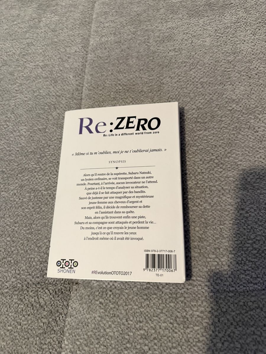Fumetti: Re:Zero T01 Manga - Re:Life in a different world from zero – Usato da Rolle venduto da Ken_ 1