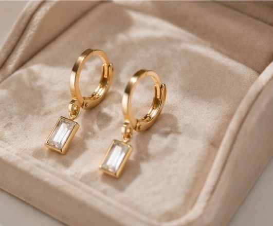 Boucles d'oreille: Ohrringe 18k vergoldet – Neuf avec emballage d'origine à Hemmental par Aureumgold 1