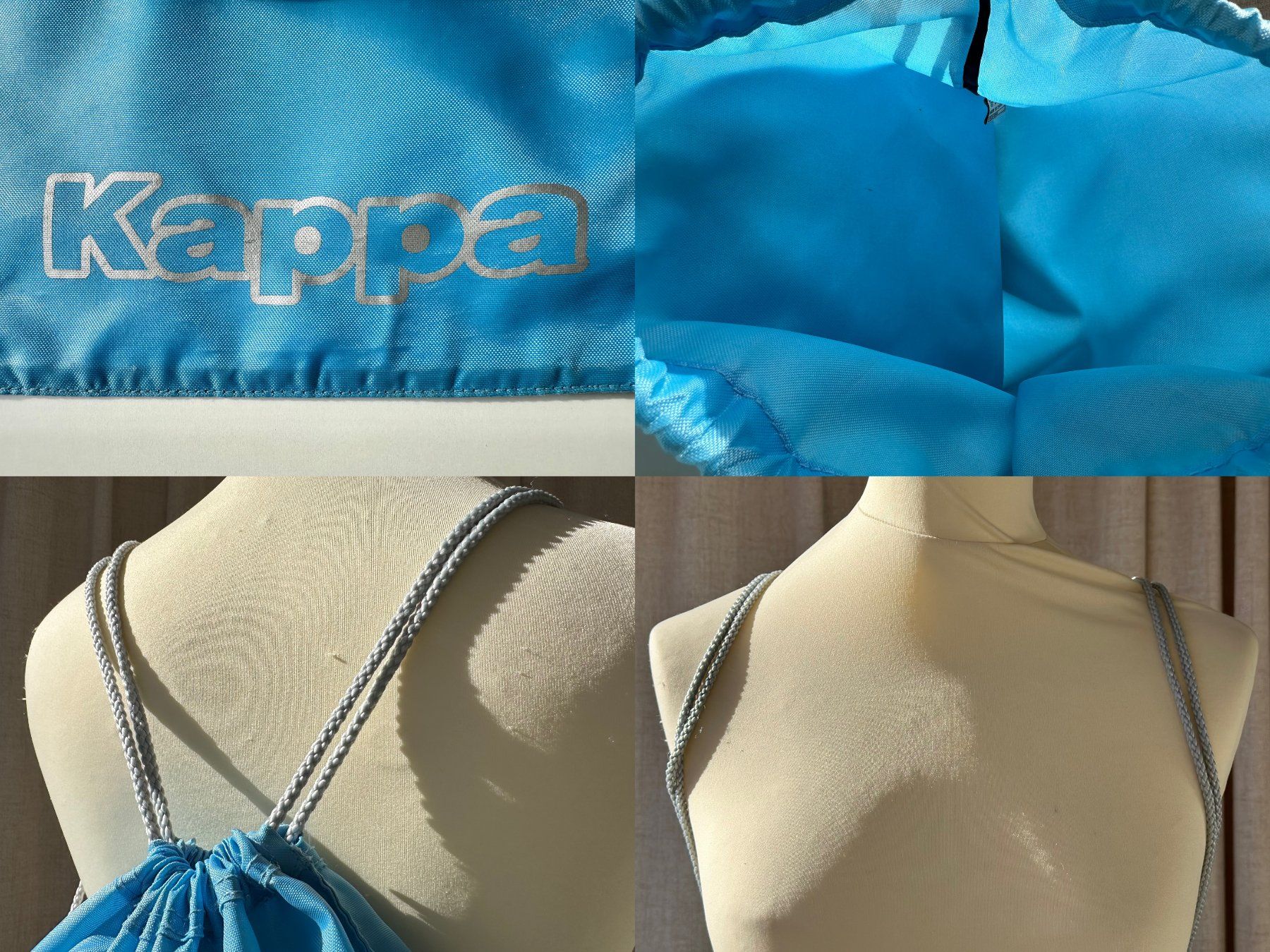 Kappa Borse da donna: Kappa - sac de sport - bleu - drawstring bag – Usato da Genève venduto da Reveur 4