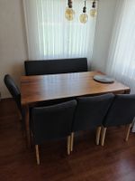 AB 1 CHF: Stühle und Bank, Holz und Stoff, Top Zustand