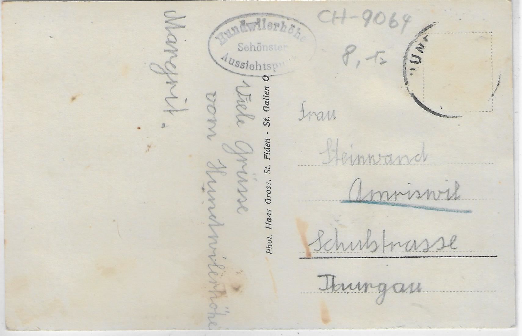 Cartoline postali: Gasthaus Hundwilerhöhe - Blick gegen – Usato da Ettingen venduto da Kartenplanet 1