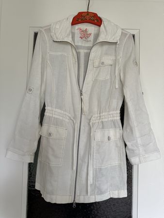 Jacke, offwhite, Leinen, neuwertig,  Betty Barclay