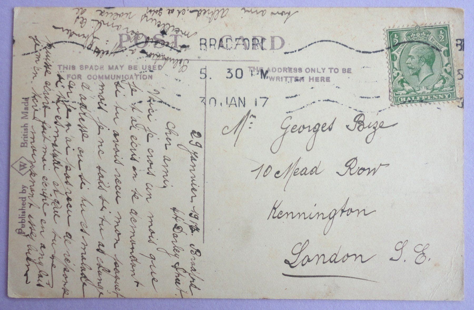 Cartoline postali: Manningham Park, Bradford – Usato da Fétigny venduto da Billy2miny 1