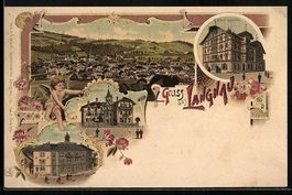 Litho Langnau /BE, Hotel Loewen, Post, D