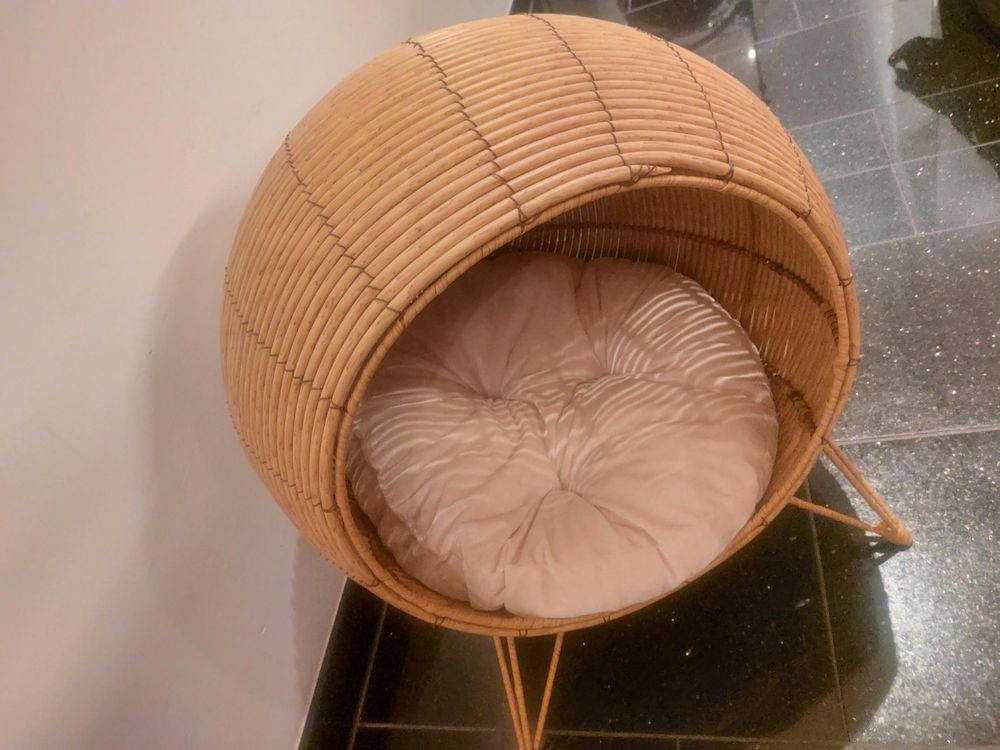 Mipcase Hamsterbett Aus Holz – Katzen- & Hundebett Für Kleine Haustiere, 50x36x30 Cm, Dekoratives Nest
