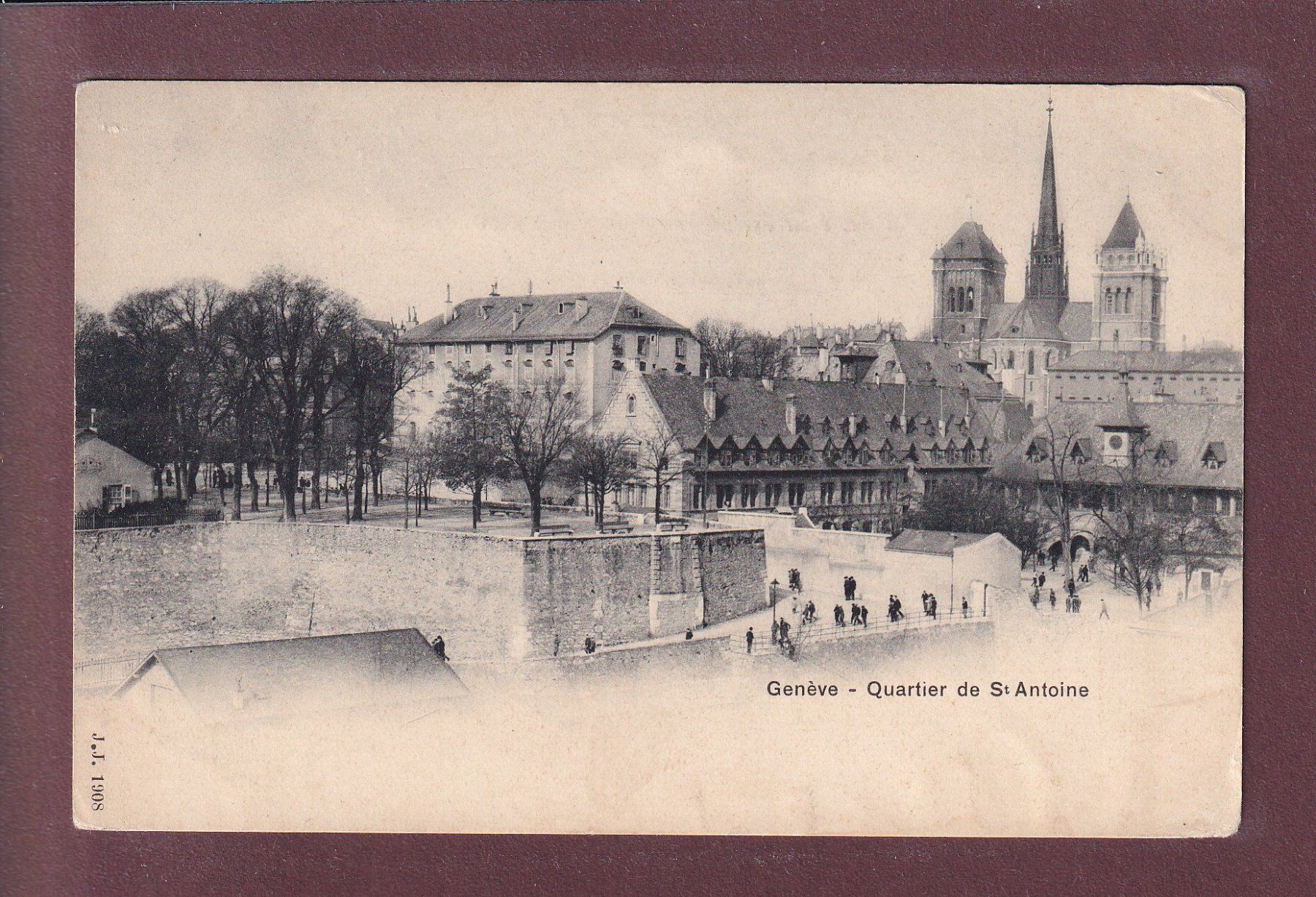 Ansichtskarten: GENEVE - Quartier St. Antoine – Gebraucht aus Pully von nicecards