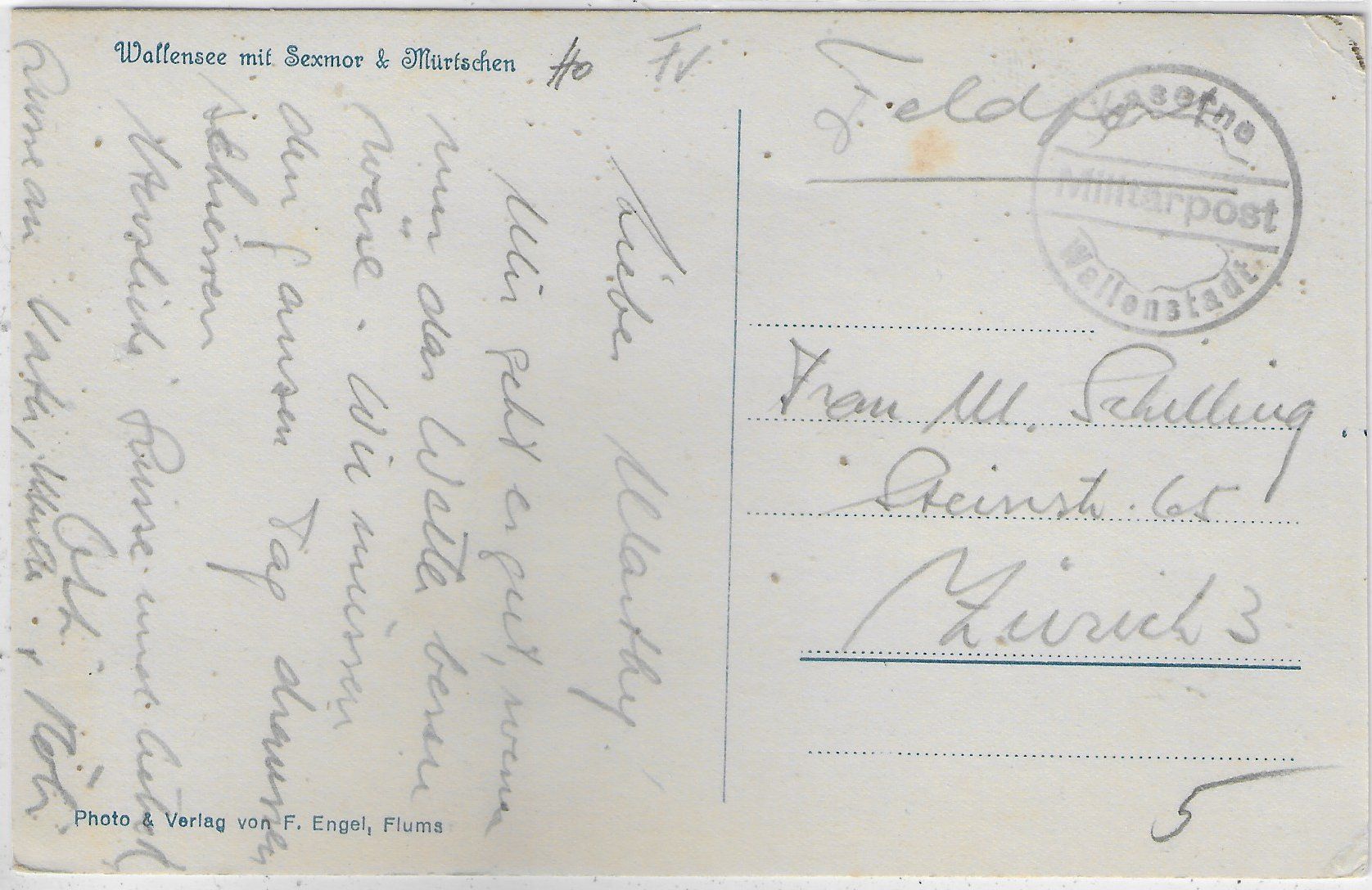 Cartoline postali: Wallensee mit Sexmor & Mürtschen – Usato da Ettingen venduto da Kartenplanet 1