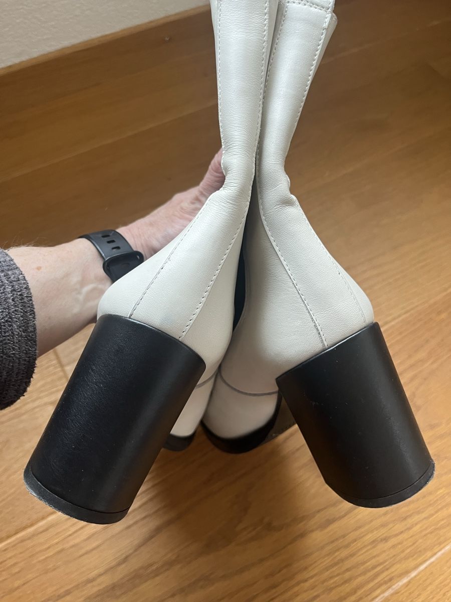 Damenschuhe: Weisse Leder Stiefeletten Gr. 41, Bervicato – Gebraucht aus Wädenswil von Iana32 2