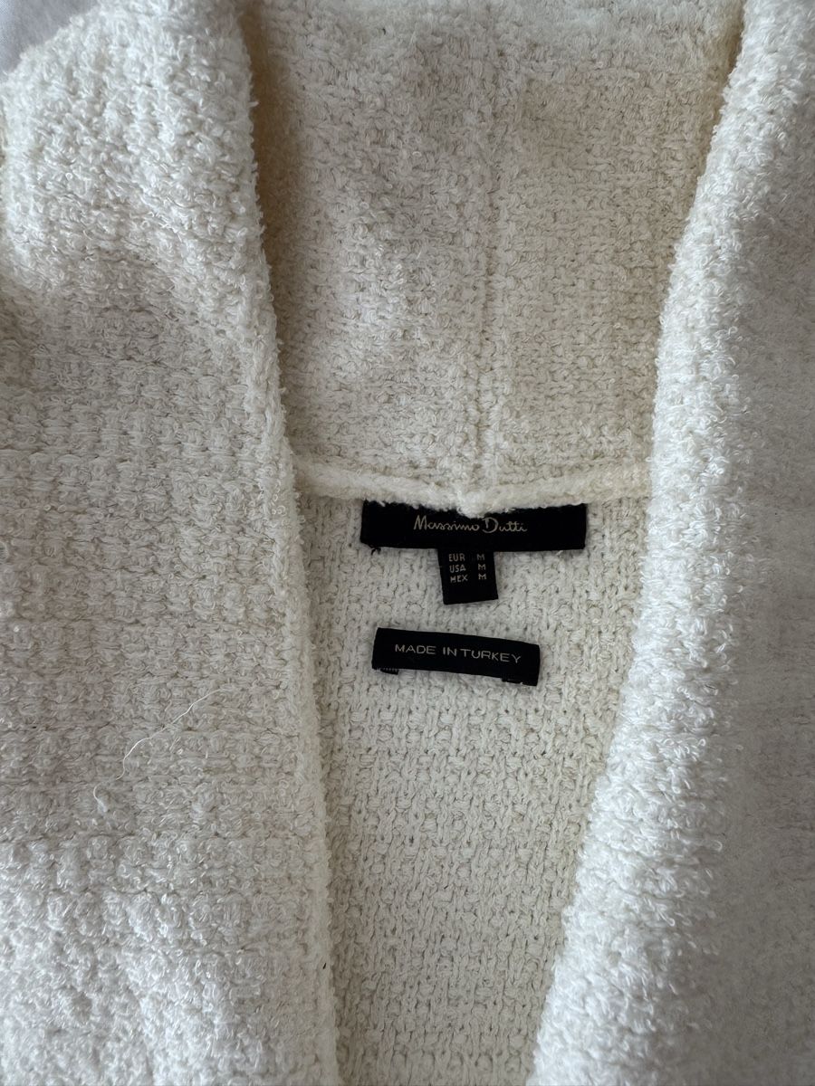 Massimo Dutti Maglioni & Felpe: Cardigan blanc Massimo Dutti, style chic – Usato da Genève venduto da lejardindesvetements 2