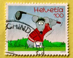 Nr.1159 Maus beim Golfspielen Sondermarken GESTEMPELT 2005