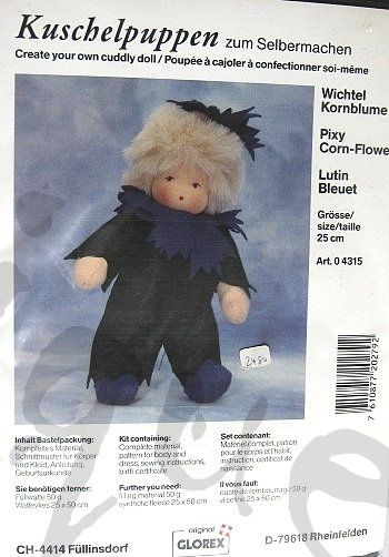 Kit bricolage: Bastelpackung Kuschelpuppe Veilchen oder Kornblume – Nuovo e nell'imballaggio originale da Schlatt TG venduto da mavo85 2