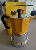 Gelbe Espressokocher, Caffe Chicco Doro, 3 Tassen, Neu!