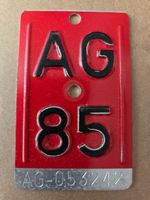 Velonummer AG 85 plaque velo