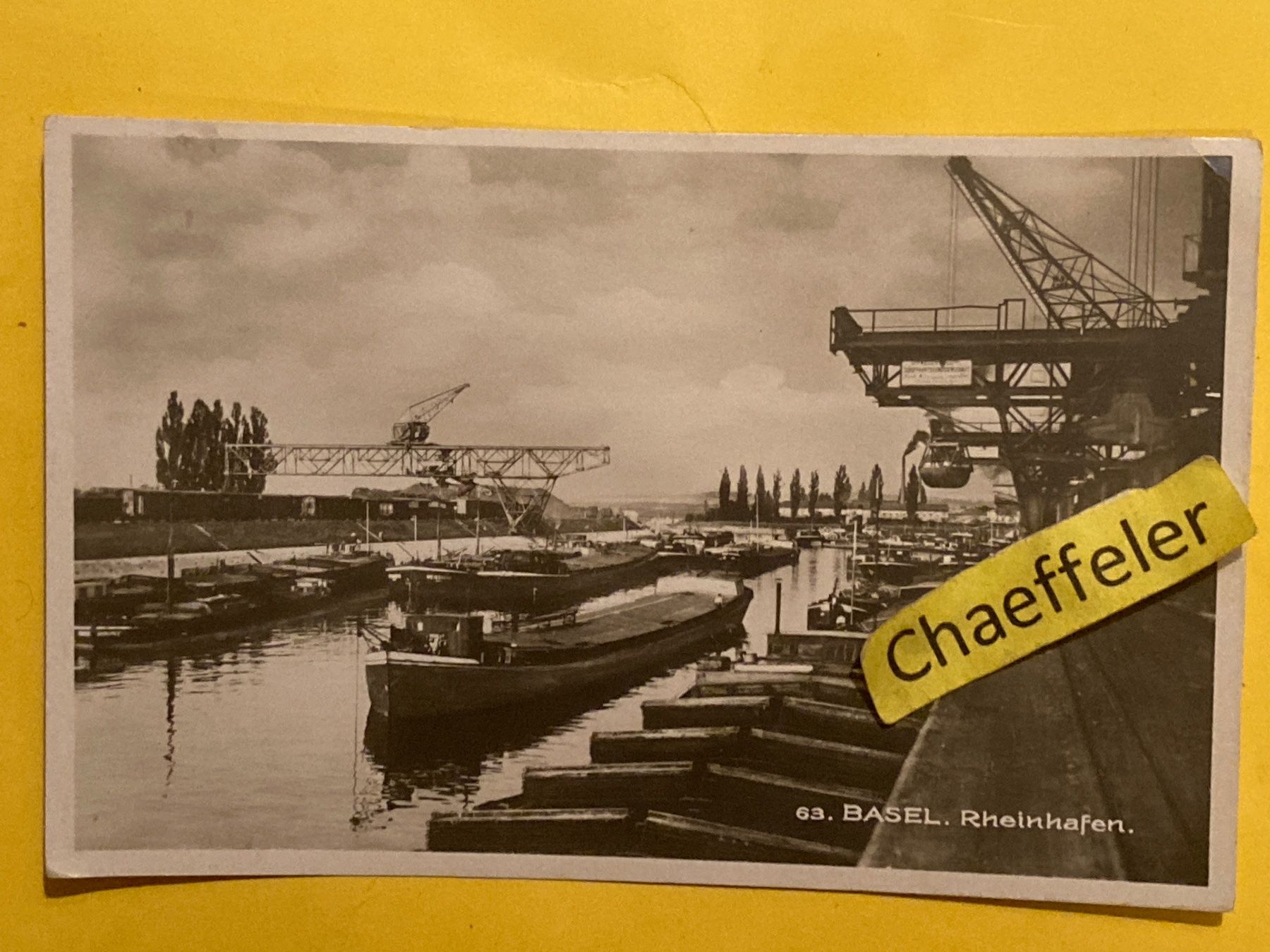 Cartes postales: 1938  63. Basel. Rheinhafen – D'occasion à Zürich par Chaeffeler