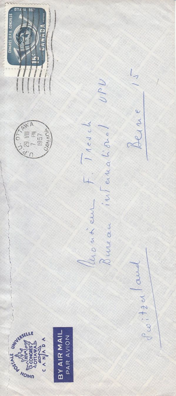 Tutti i francobolli: Kanada - Schweiz 1947 - 1957, 4 Briefe – Usato da Bürglen TG venduto da StampGraf 3