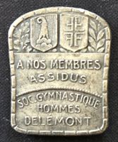 Delémont Gymnastique Hommes Medaille Jura Insigne Abzeichen