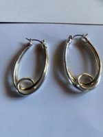 Boucles d oreilles 2 couleurs or et argent