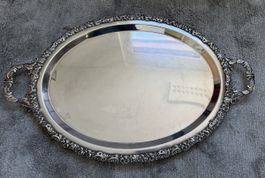 Serviertablett silber 62 x 40 cm