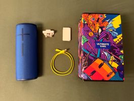 UE Megaboom 3 Blau – mit Originalverpackung, Original-Netzte