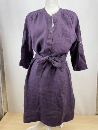 LA REDOUTE robe violette manches longues 46