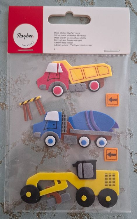 8 Deko-Sticker Baufahrzeuge Rayher neu | Kaufen auf Ricardo