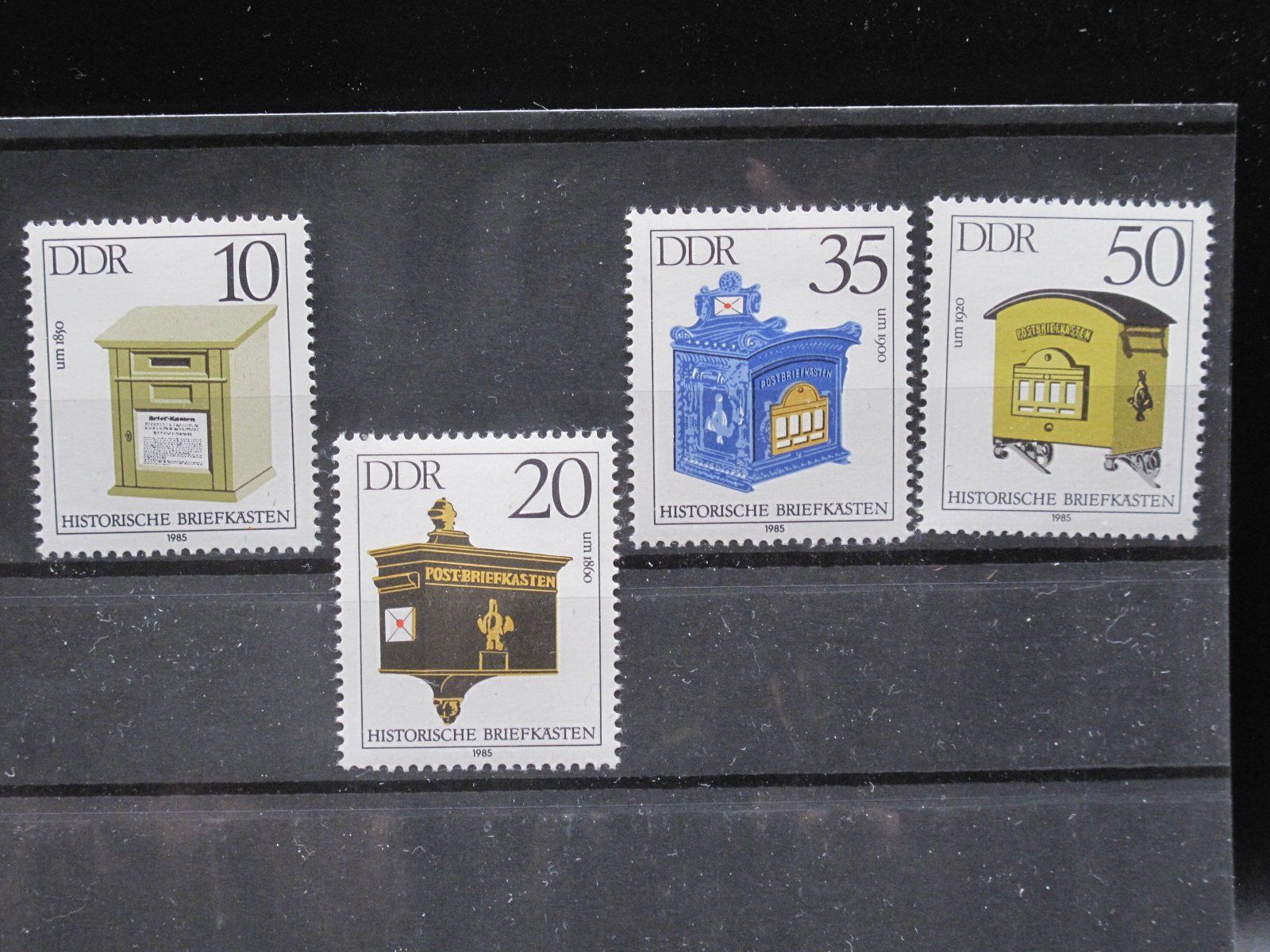 Alle Briefmarken: DDR 1985 Briefkästen ** – Gebraucht aus Wil SG von fva01