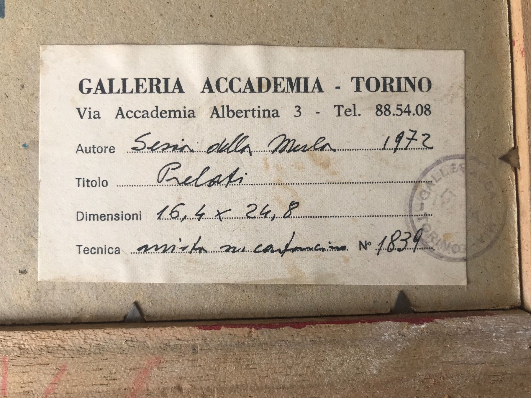 Dipinti: Quadro/Gemälde/Tableau Gianni Sesia della Merla – Usato da Fribourg venduto da SD1910 8