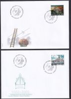 2 FDC 1045- 1046 Serie Einzelmarken ET Bern 12.3.2002
