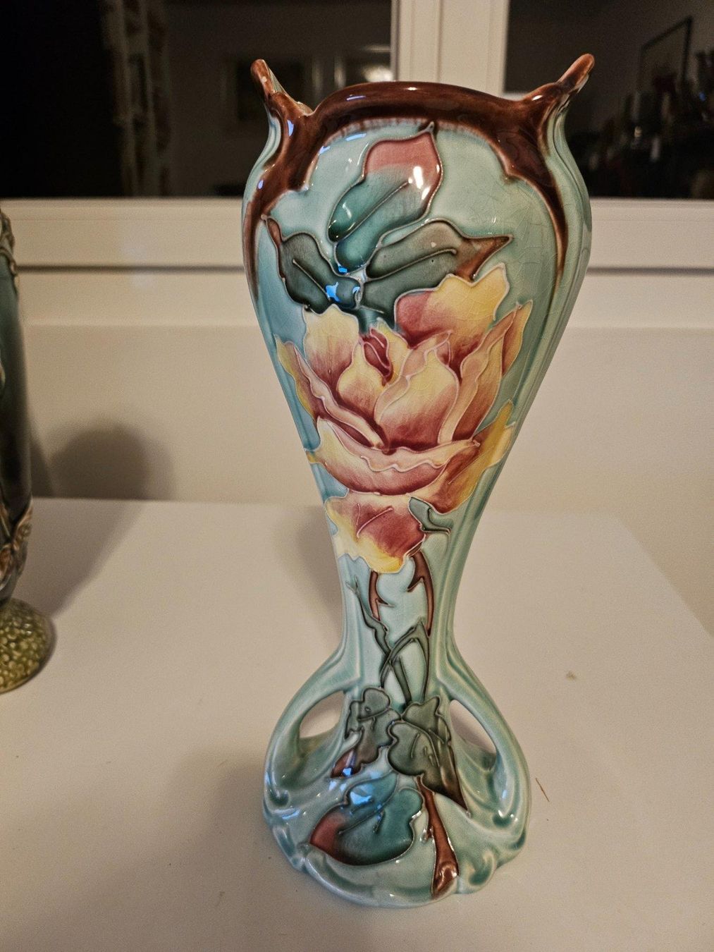 Vasen & Gefässe: Antike Jugendstil Vase, Majolika Um 1900 – Gebraucht aus Locarno von ICARO8 3