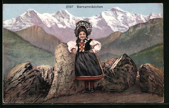 Cartoline postali: AK Bernermädchen in Tracht – Usato da Berlin venduto da bartko-reher