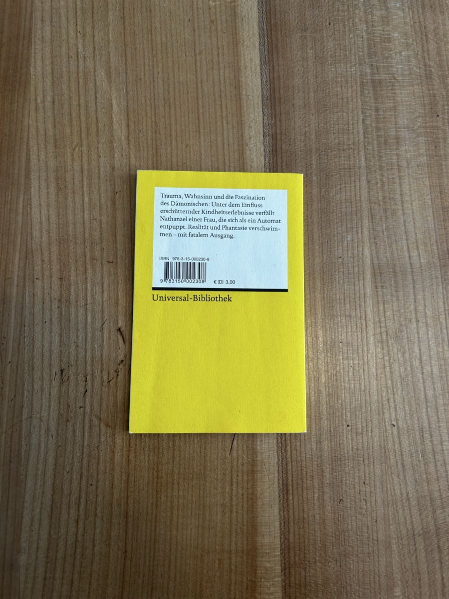 Libri: E. T. A. Hoffmann Der Sandmann Reclam – Usato da Thun venduto da hei_h772 1