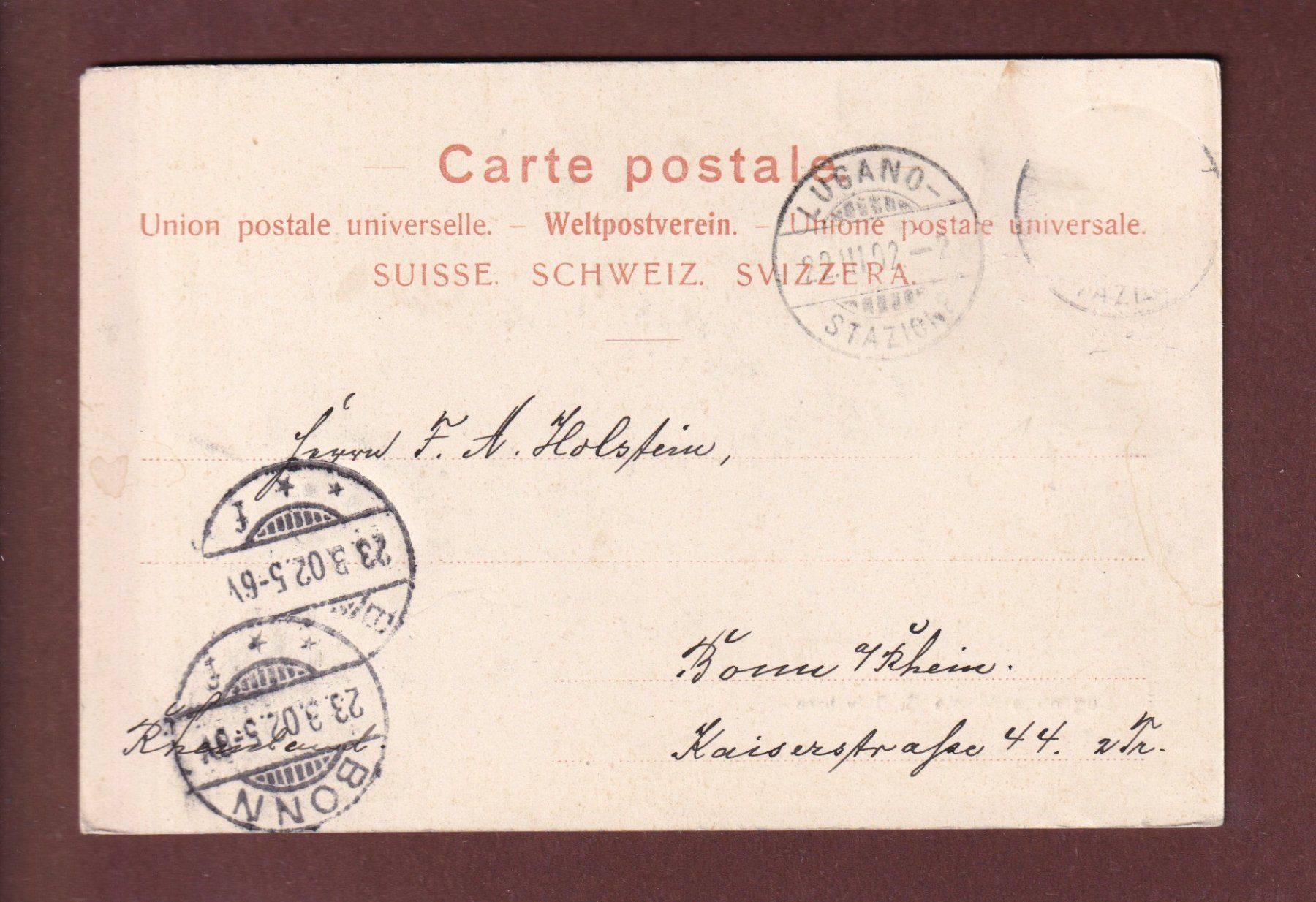 Cartoline postali: LUGANO e Monte s. Salvatore - 1902 – Usato da Pully venduto da nicecards 1