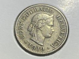 Schweiz 10 Rappen 1919 B in Münzrähmchen vzgl - unz