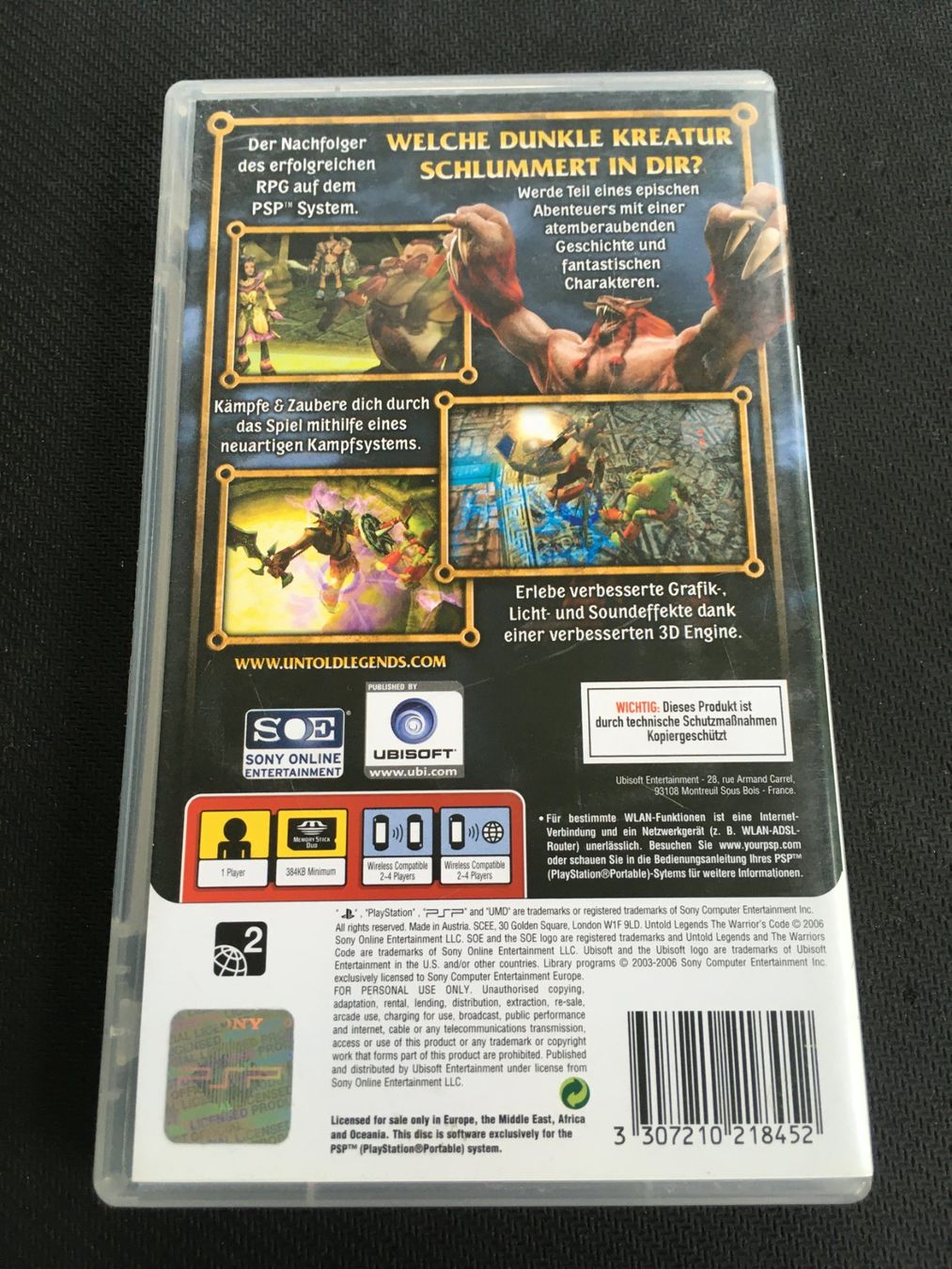 Sony Giochi: Untold Legends the Warrior's Code - PSP – Usato da St.Gallen venduto da Punktchen01 1