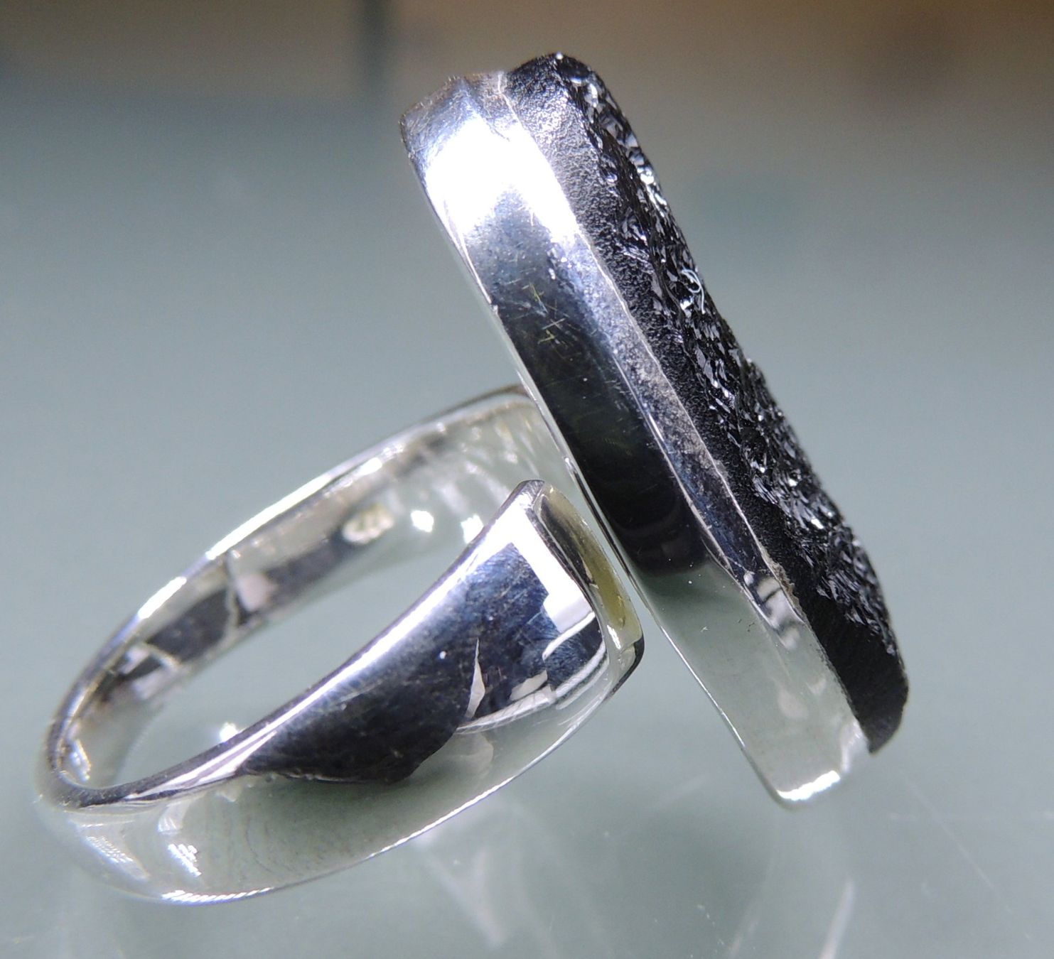 Anelli: Tektit Silber 925 Fingerring – Nuovo e nell'imballaggio originale da Waldenburg venduto da schaller707 2