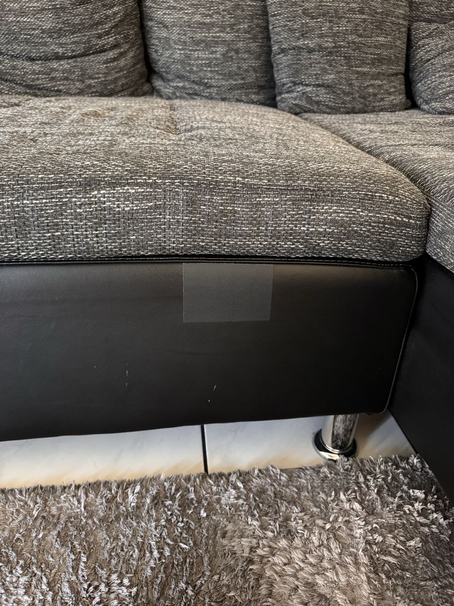 Divani: Ecksofa grau mit Kunstleder, Masse 323x216cm – Usato da Oberbipp venduto da McLee23 4